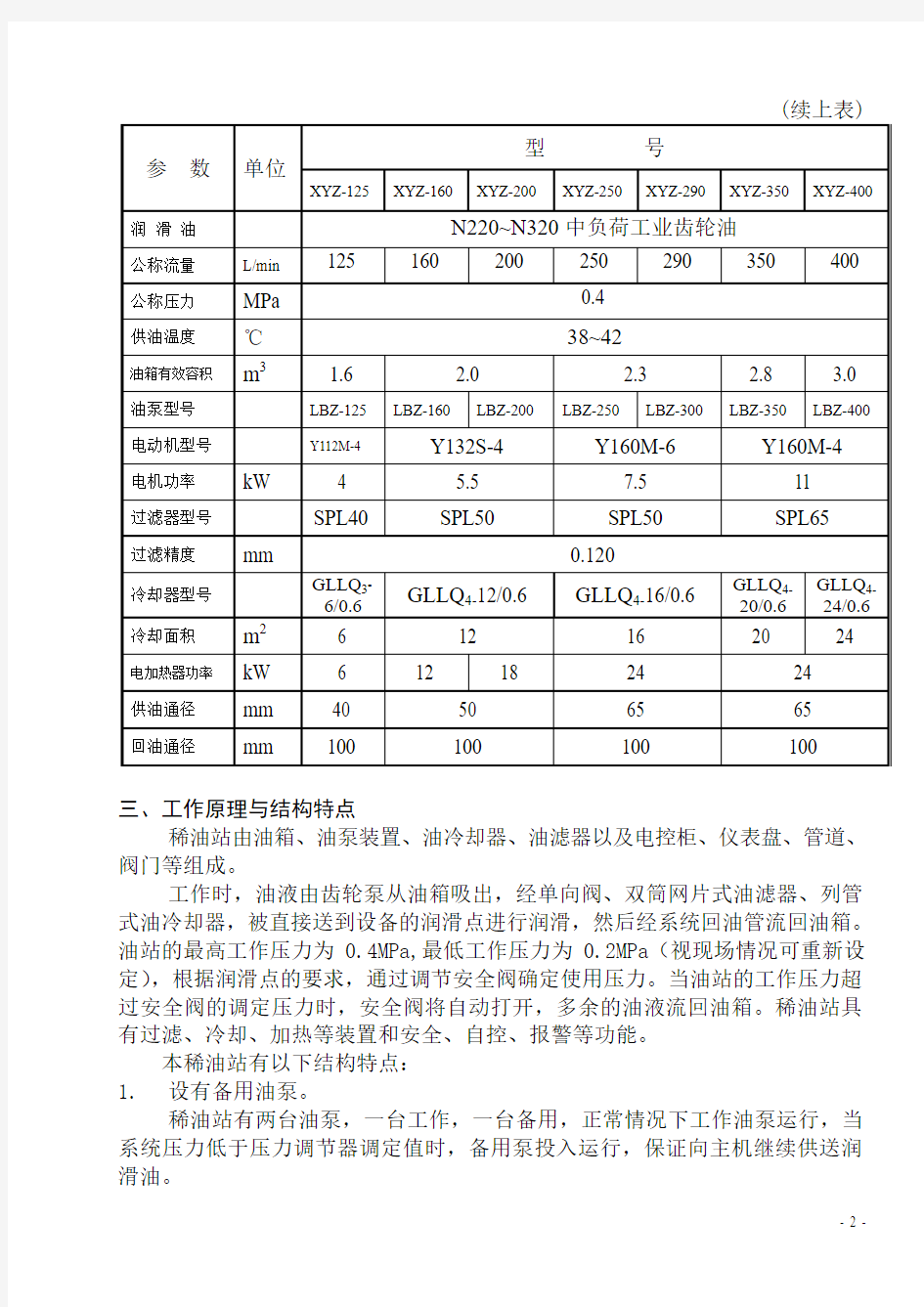 XYZ稀油站通用说明书