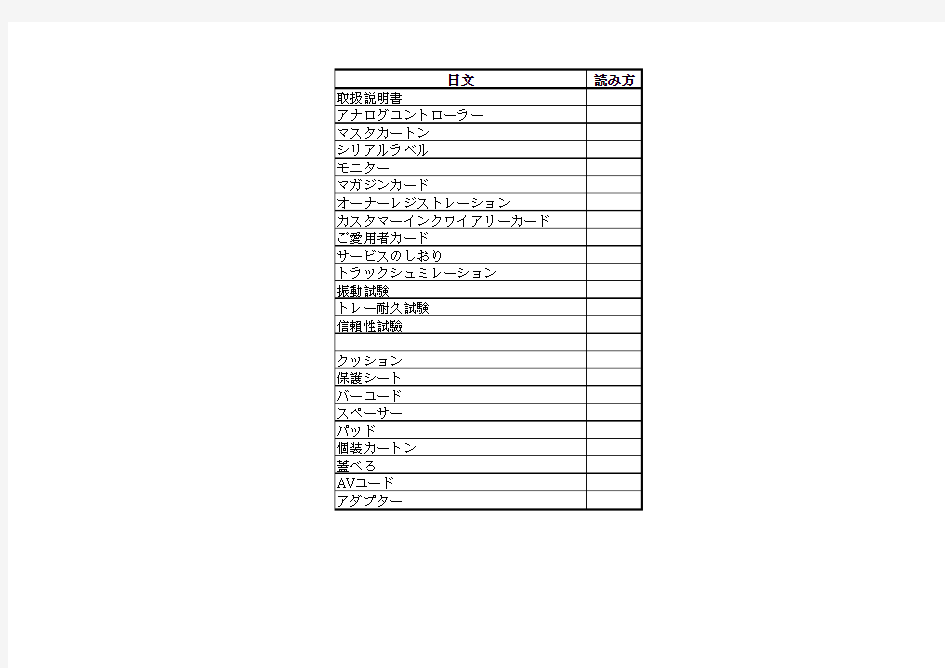 常用语中英日文对照表