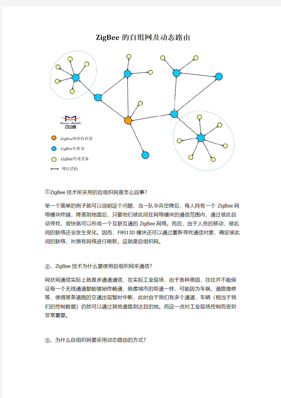 zigbee自组网技术