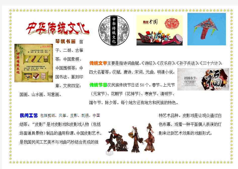 中国传统文化电子小报