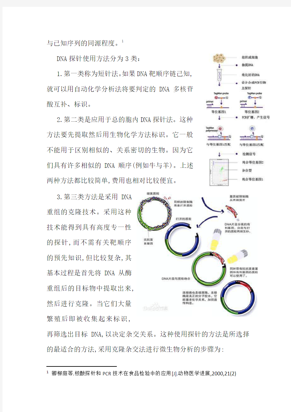 基因探针法在食品检验中的应用