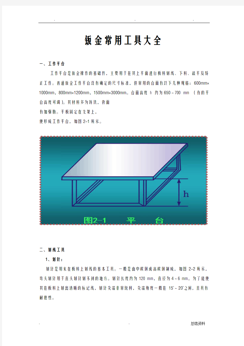 钣金工具大全及使用方法