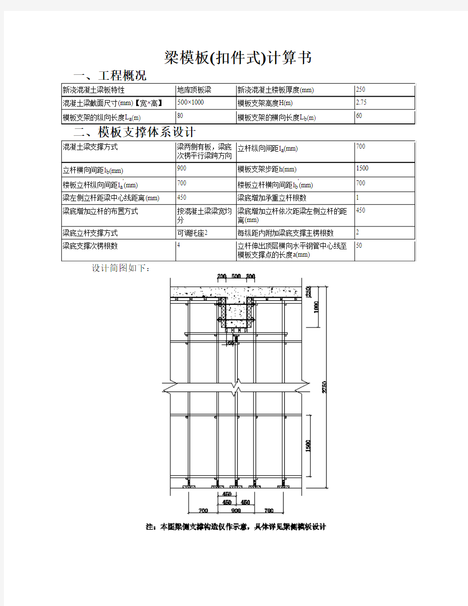 梁模板(扣件式)计算书