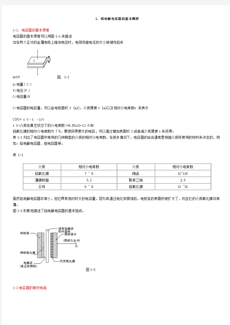 电容基本原理