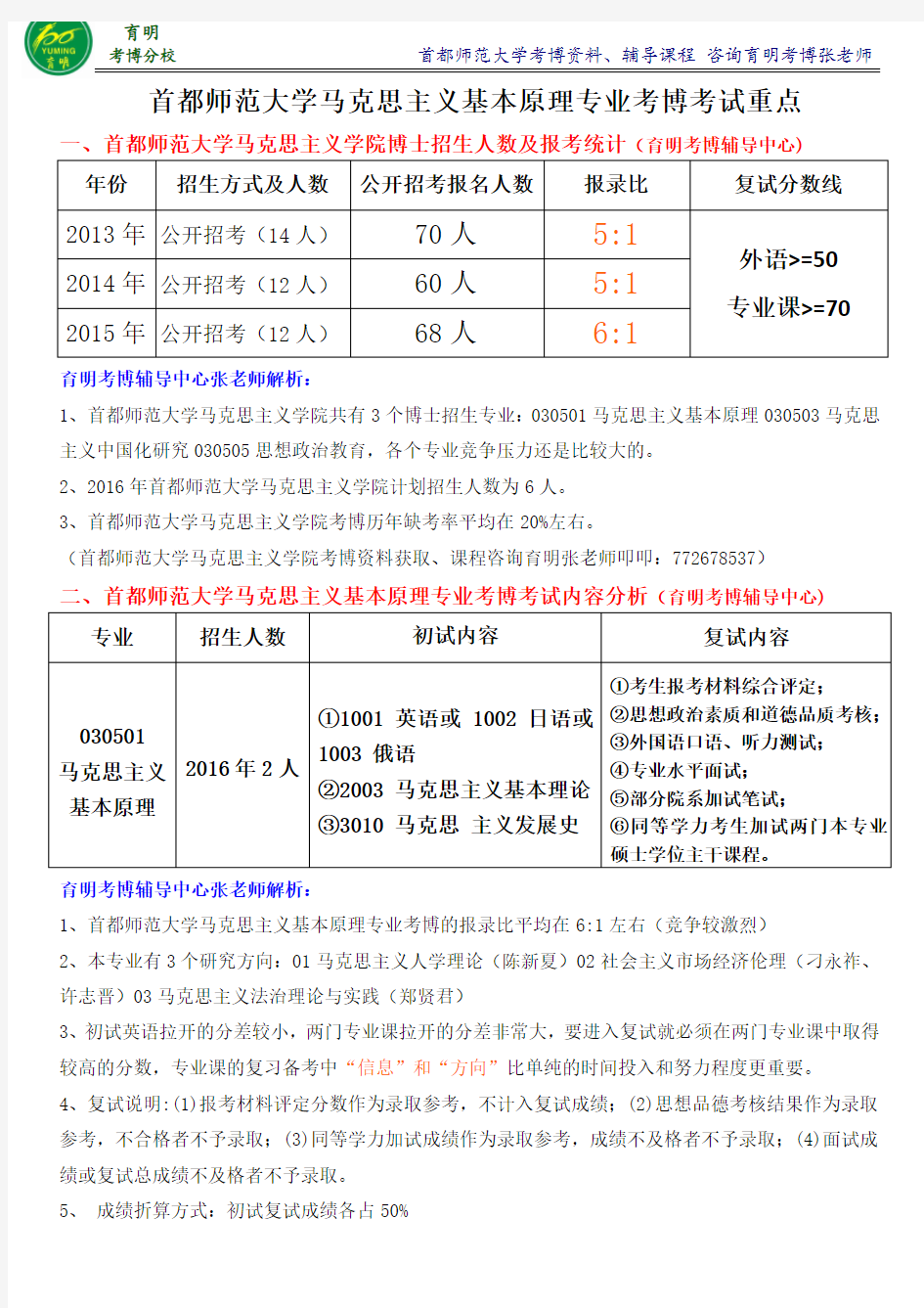 首都师范大学马克思主义基本原理专业考博英语真题考试内容复习资料分数线-育明考博