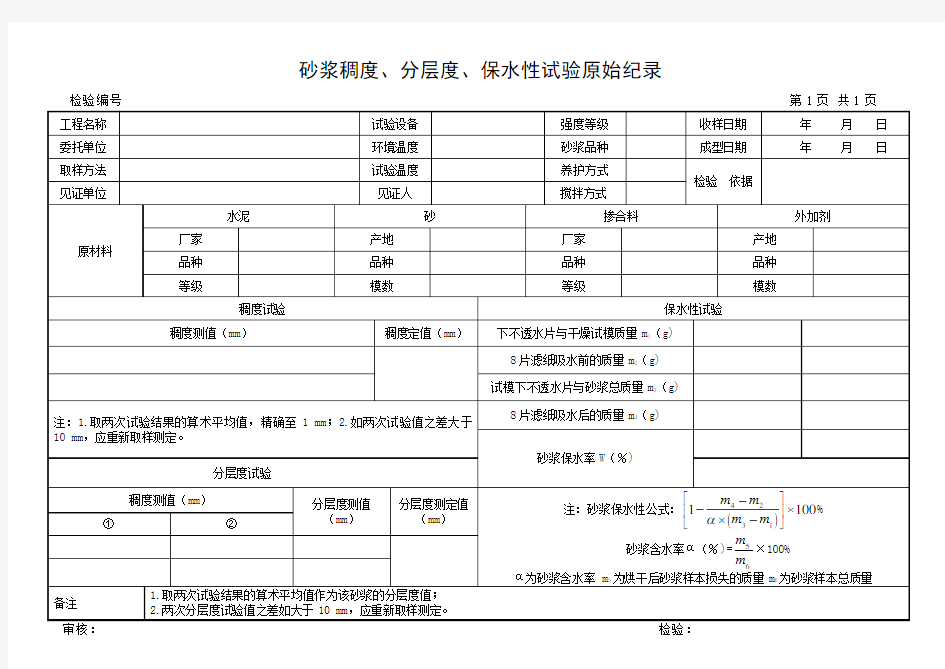 砂浆拌合物原始记录.docx