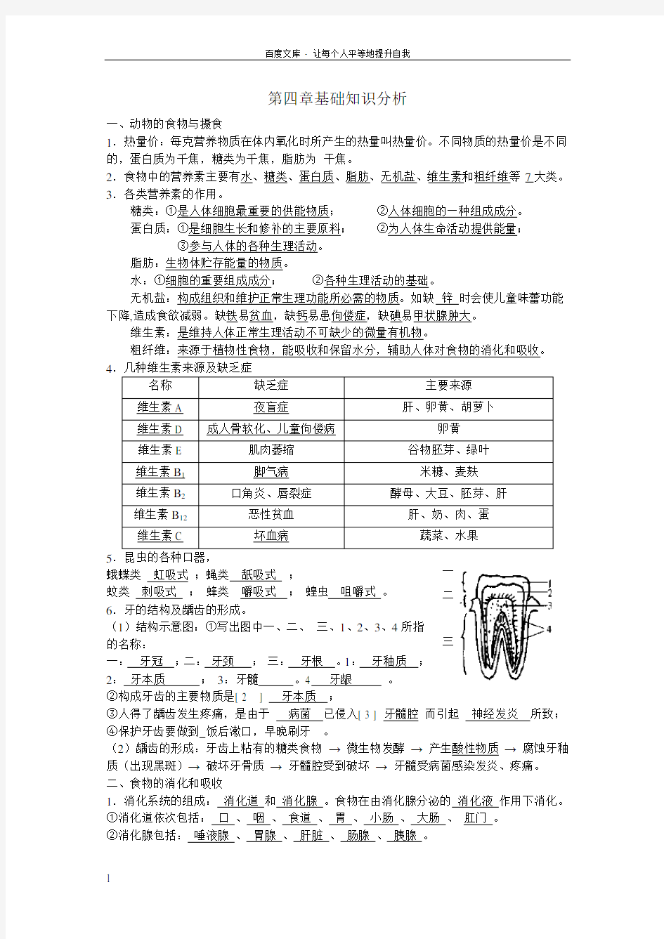 浙教版科学九上第4章代谢与平衡word教案