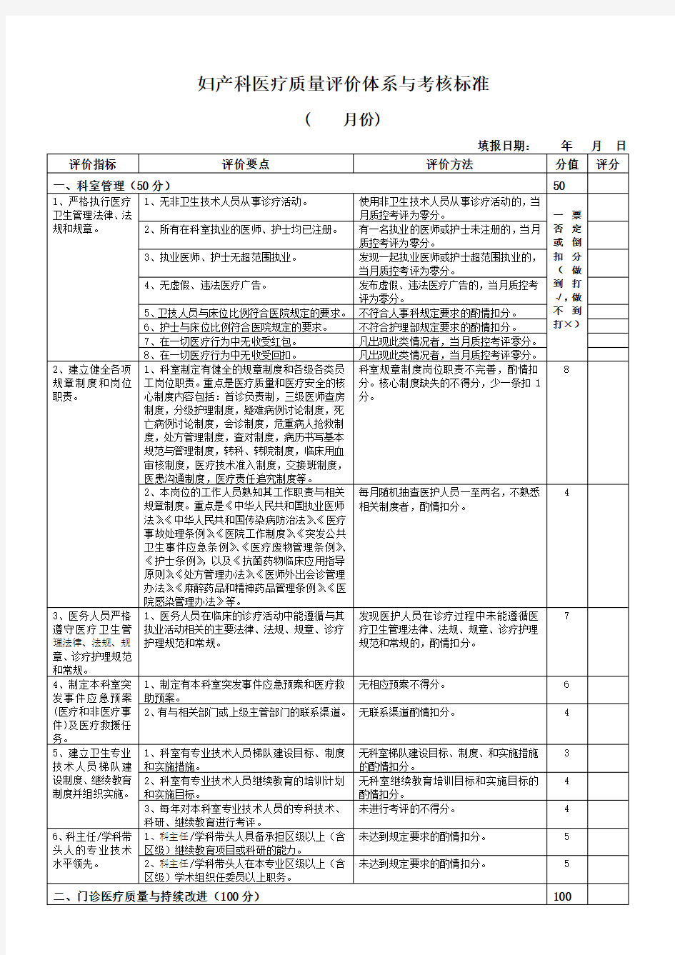 (精选)妇科质控标准