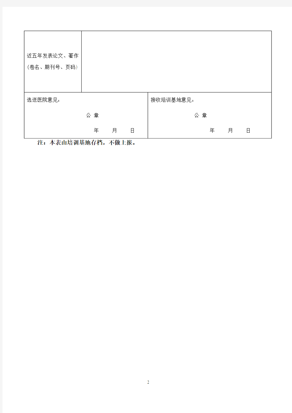 国家卫计委临床药师培训基地学员招生登记表