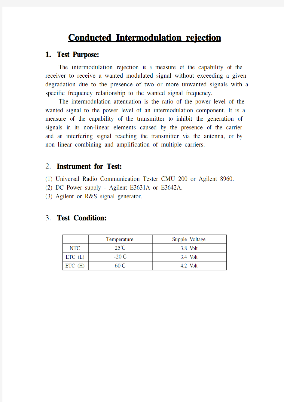 10.Intermodulation Test SOP