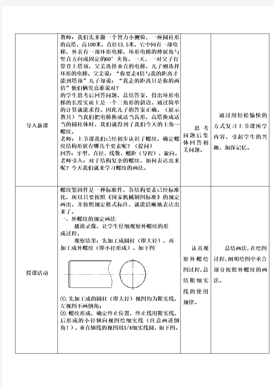 螺纹教学设计