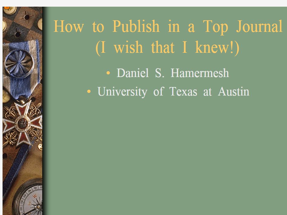 How to Publish in a Top Journal