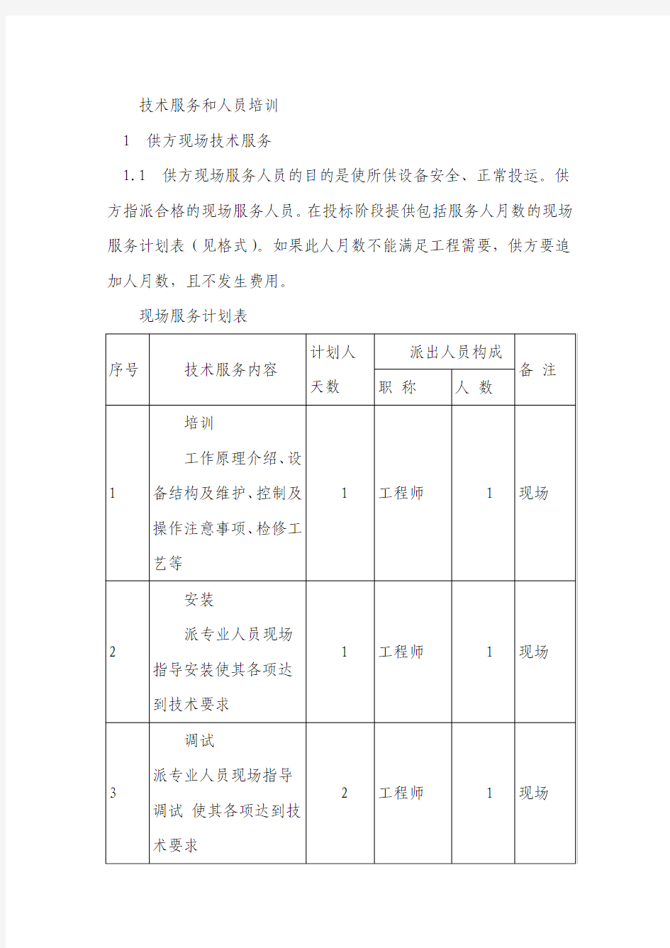 6.技术服务和人员培训