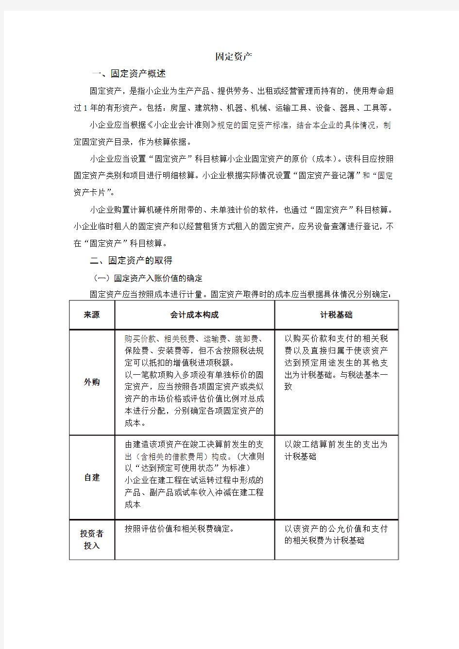 小企业会计准则固定资产讲义