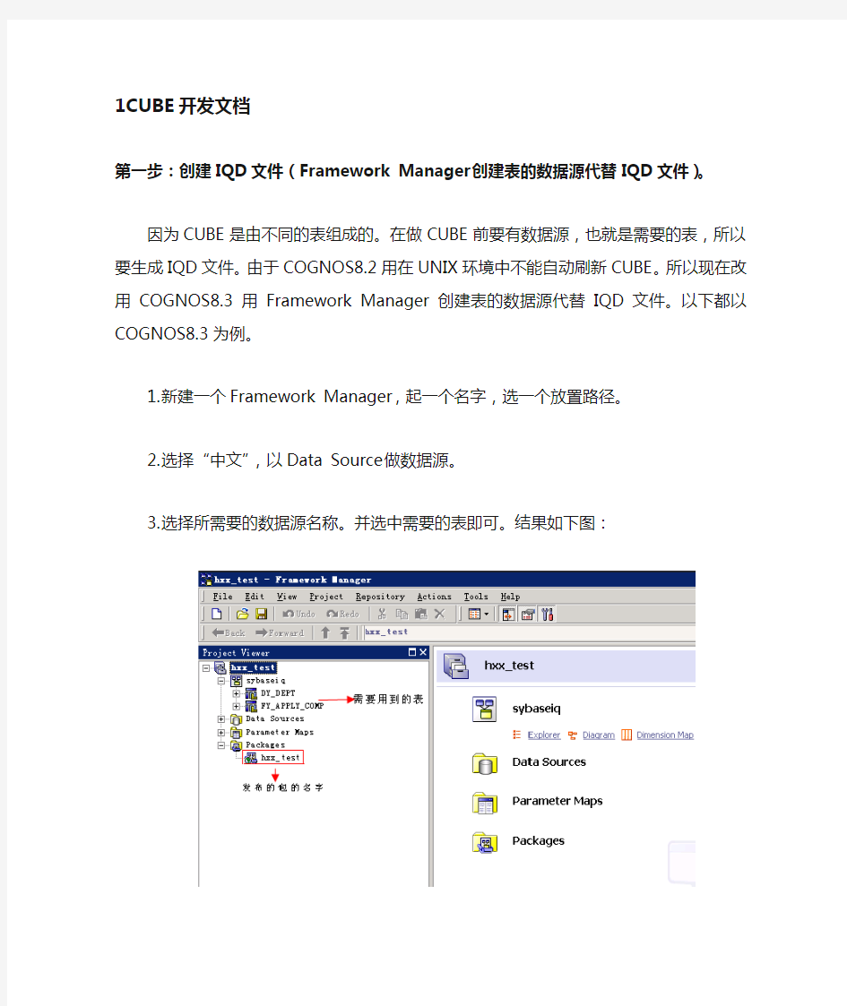 cognos10开发文档