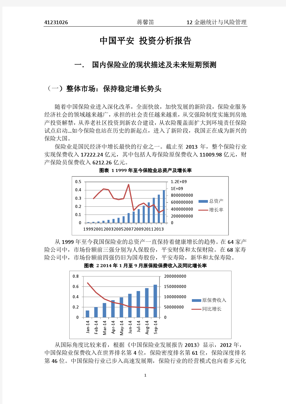 中国平安 投资分析报告(精简版)