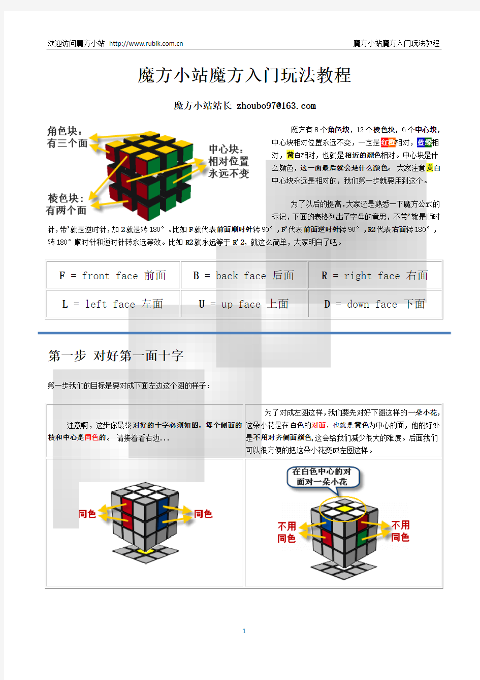 魔方教程详细