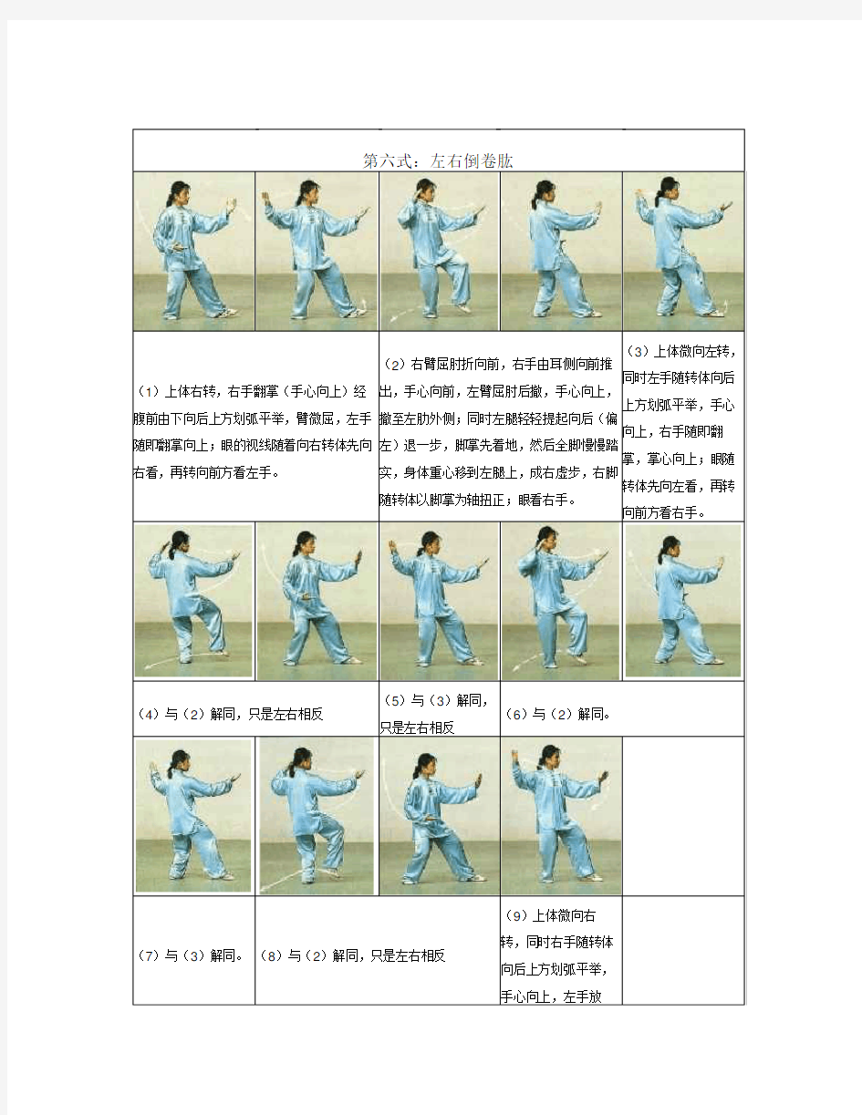 太极拳24式图解6-7式