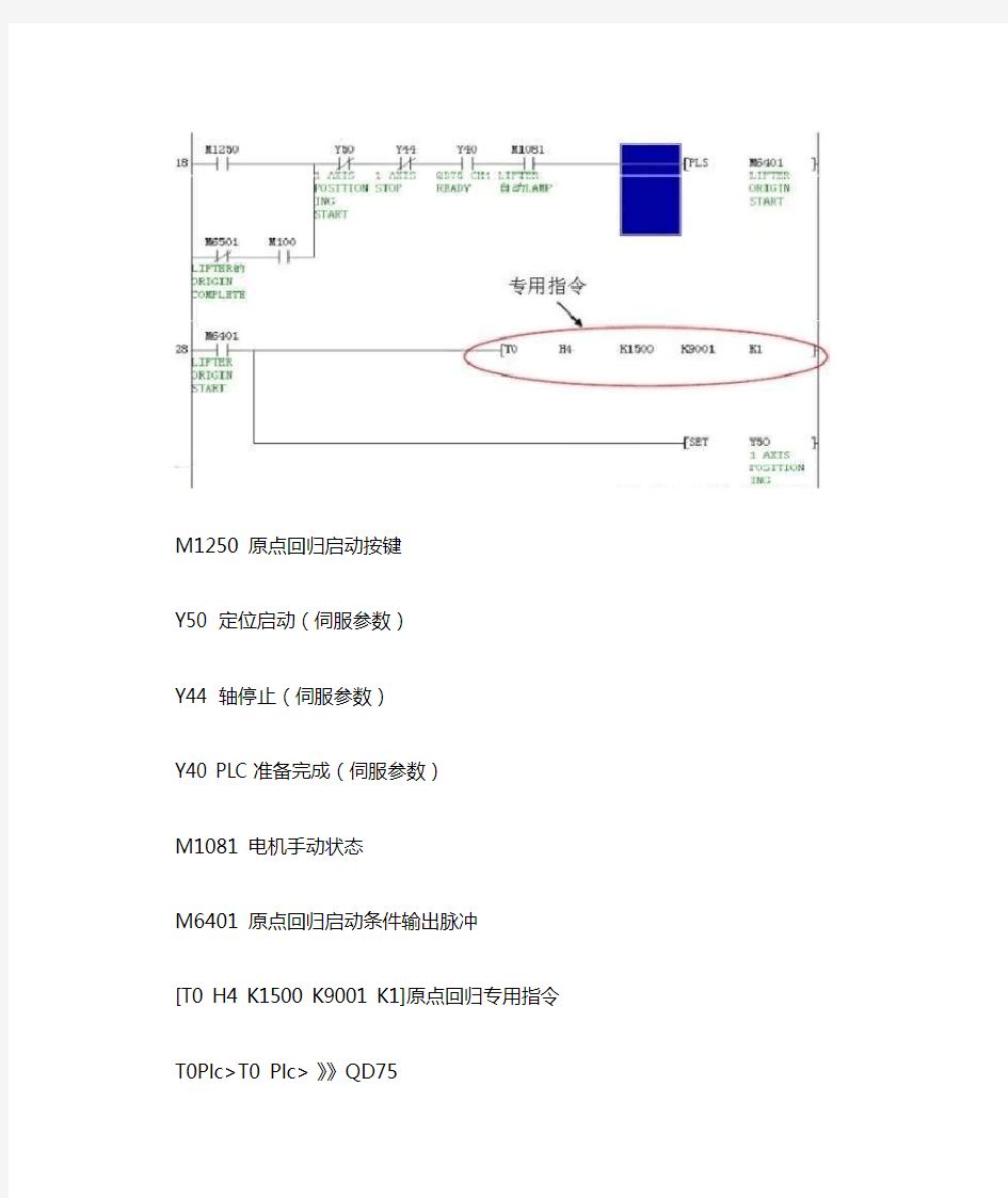 三菱Q系列PLC定位伺服控制经典程序,指令带详细解释