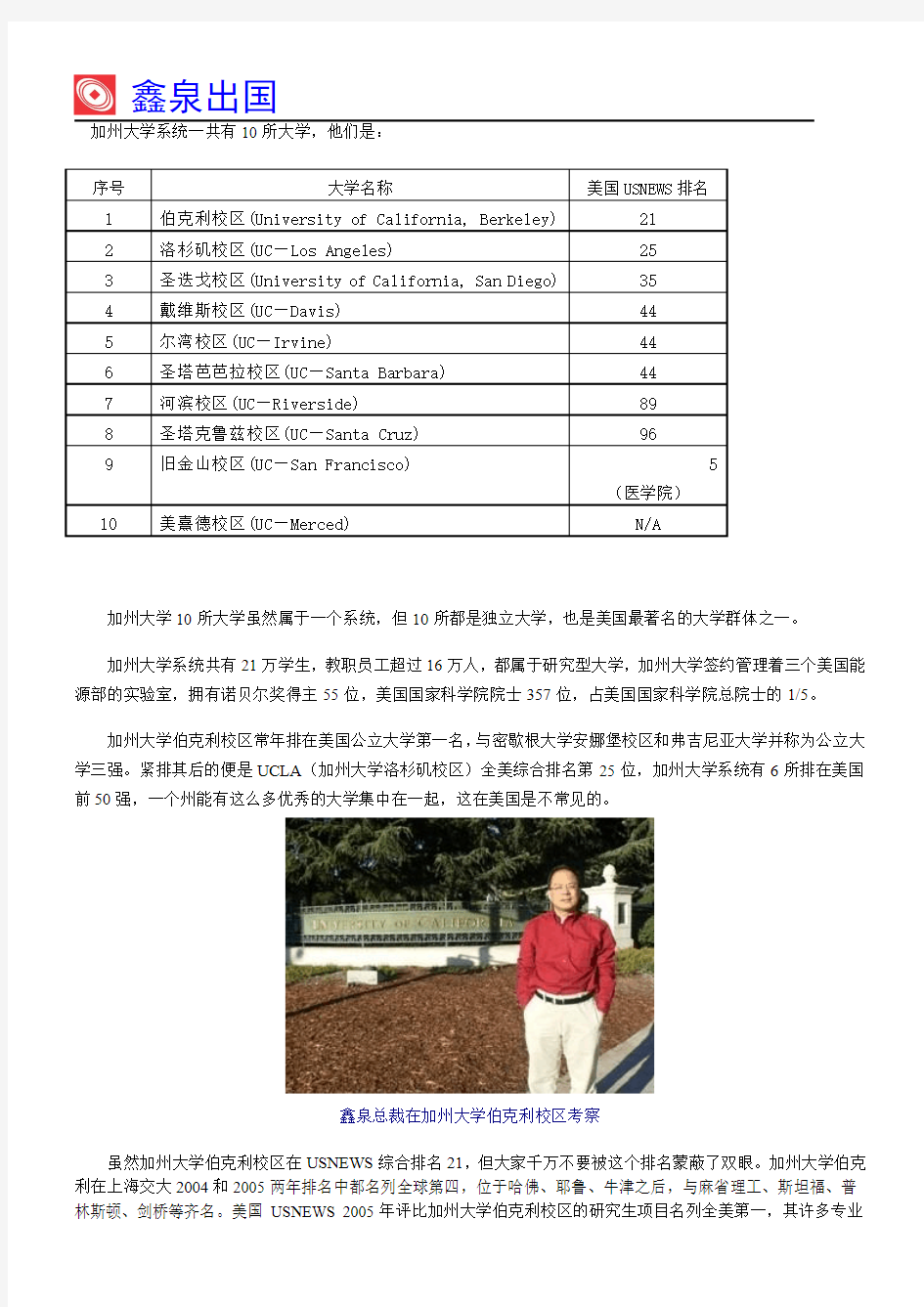 加州大学系统的录取标准