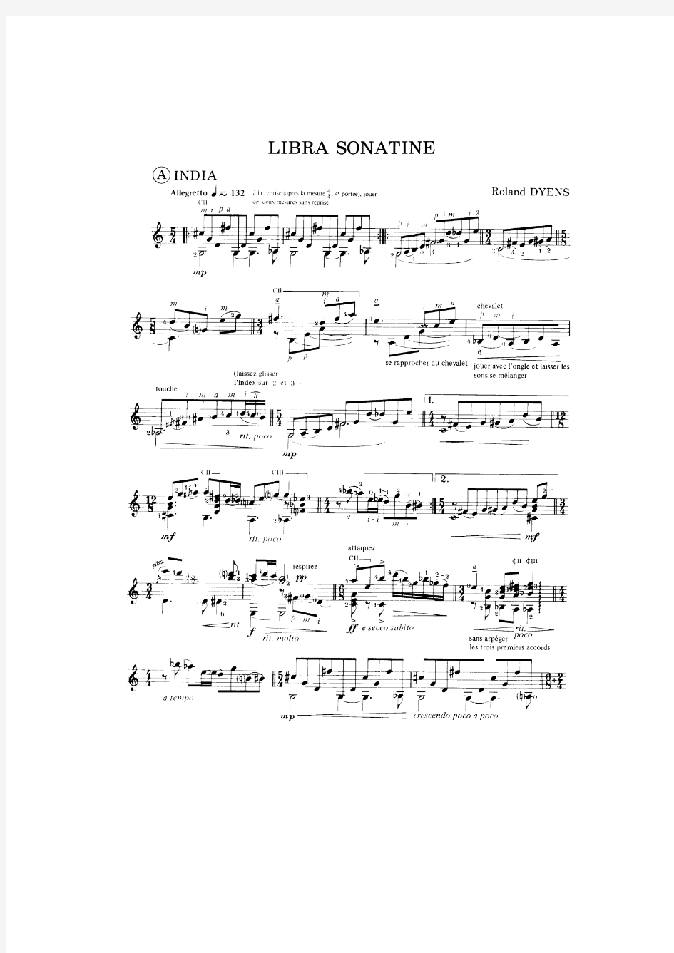 天秤座小奏鸣曲 libra sonatine  roland dyens  罗兰 迪恩斯  原版高清