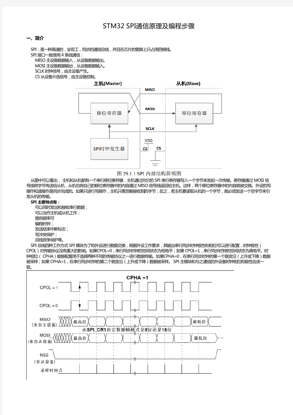 STM32 SPI通信原理及编程步骤