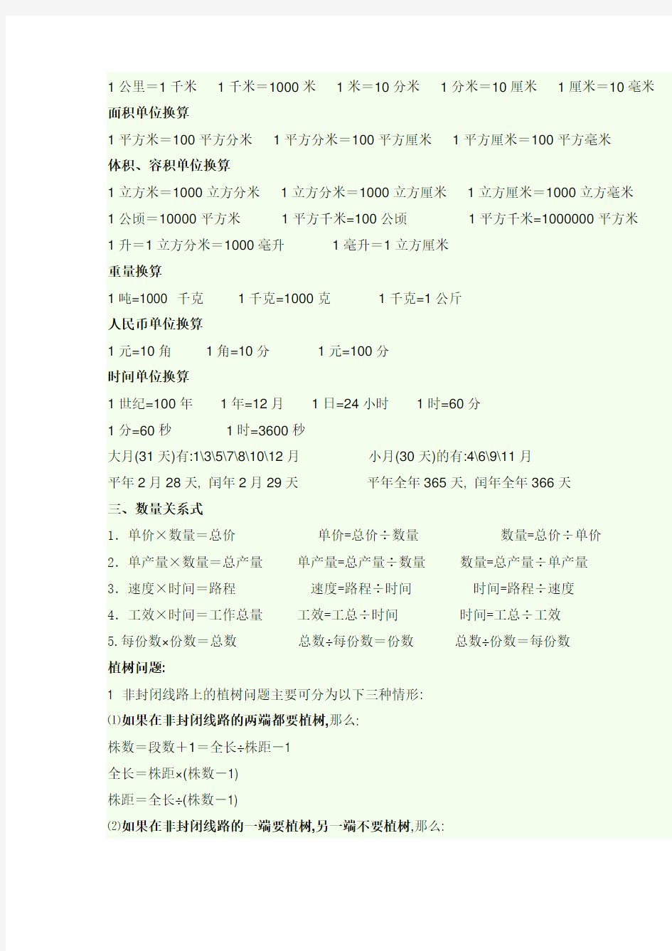 数学公式定理大全(最新版)