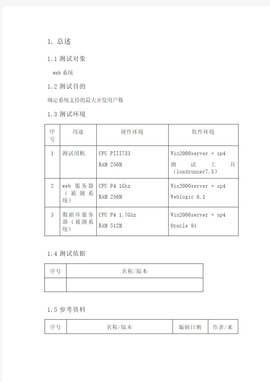 web系统性能测试报告)