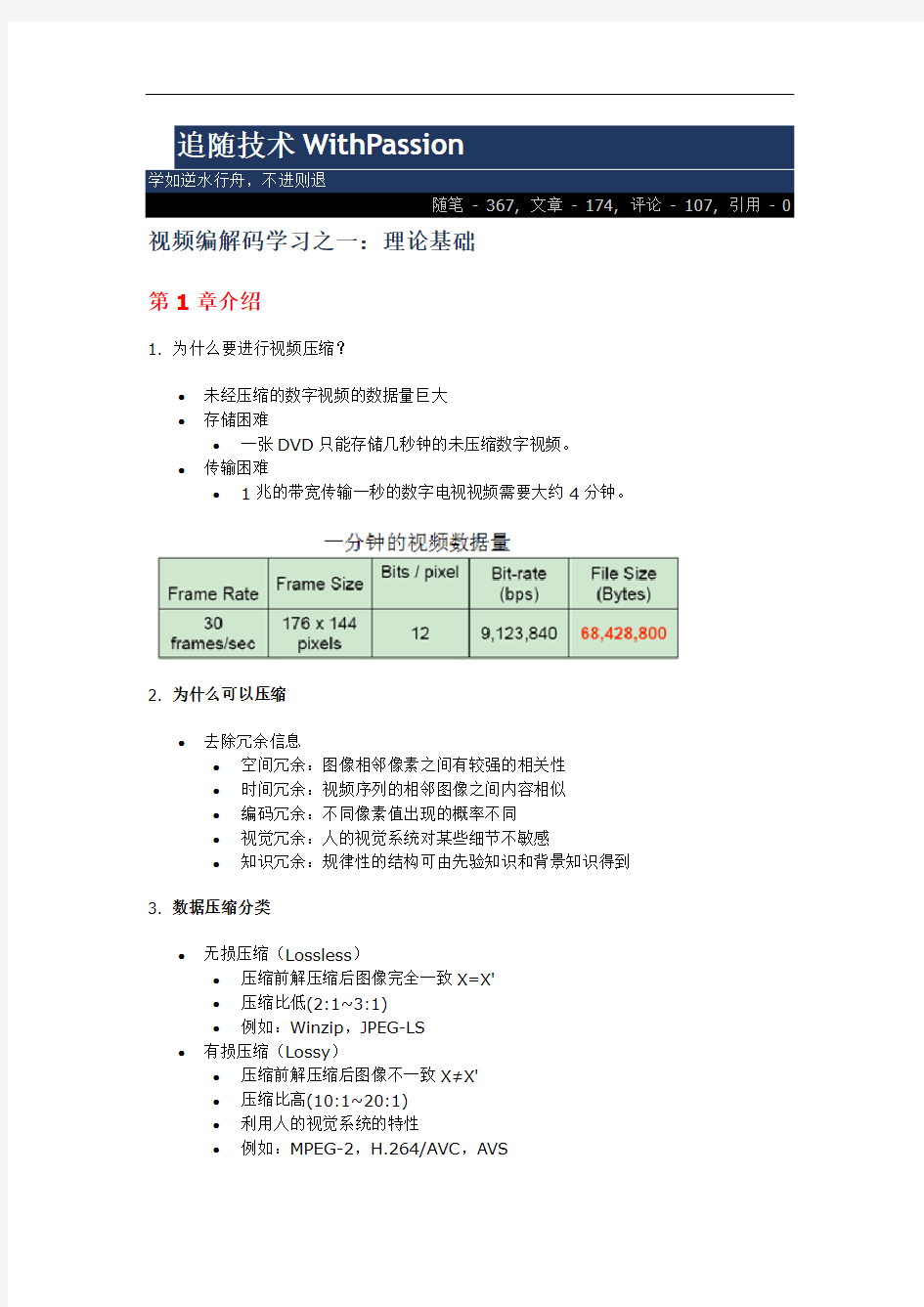 视频编解码分析