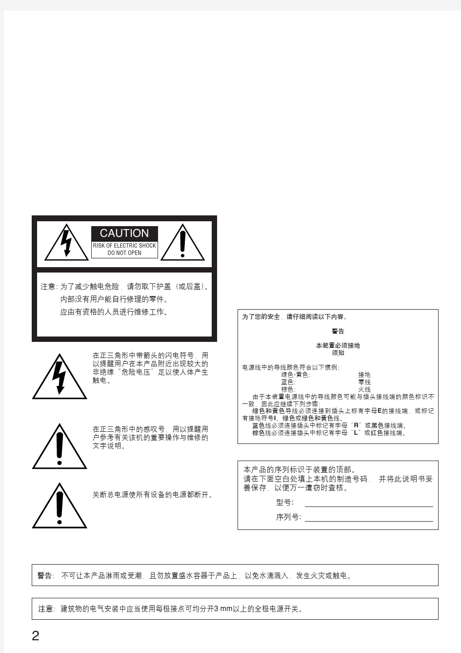 松下WV-CS950、954一体化摄像头中文使用说明书