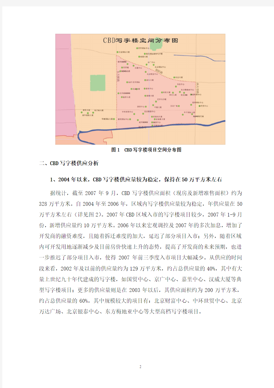 北京市CBD写字楼市场分析