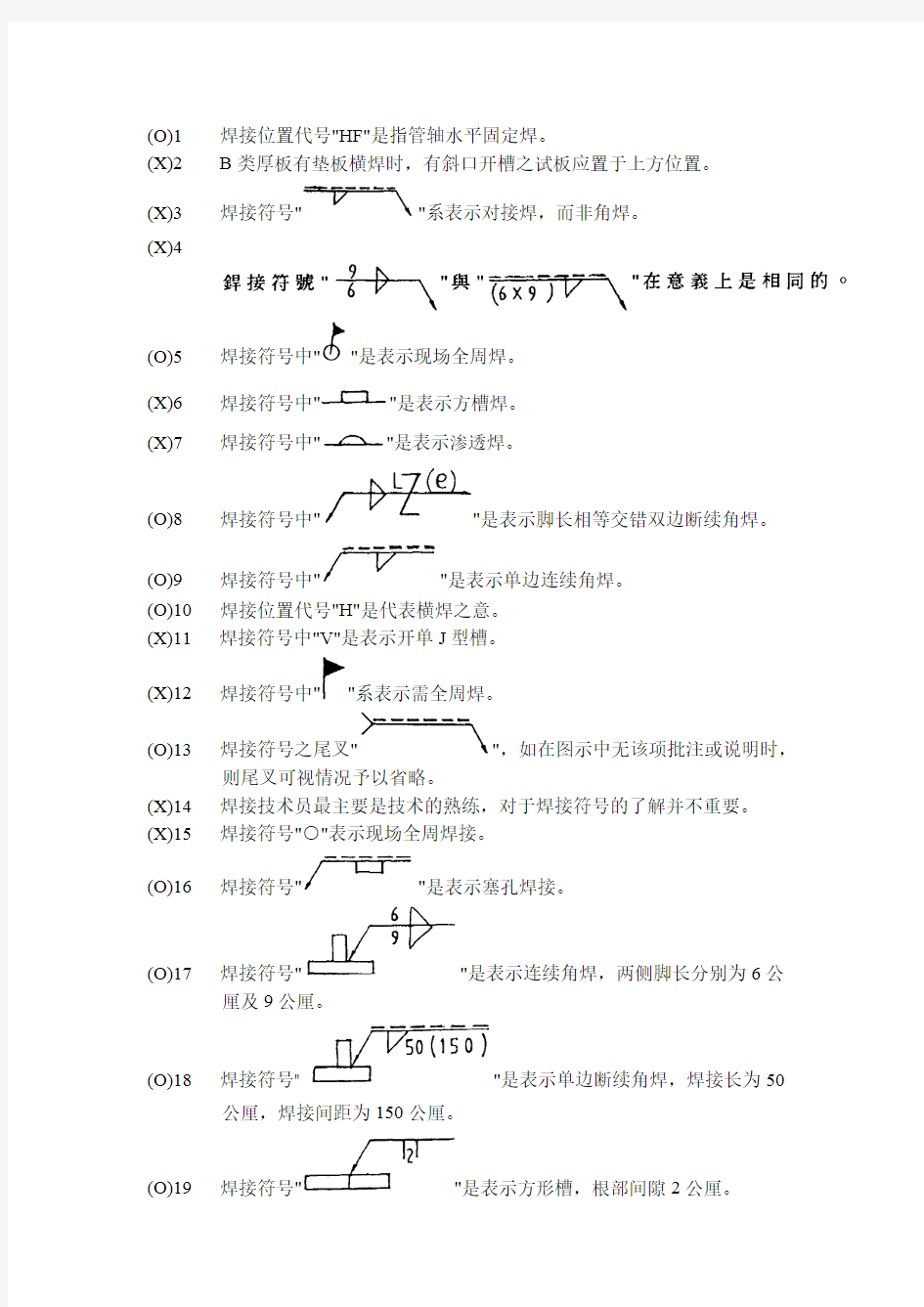 焊接符号大全 简体