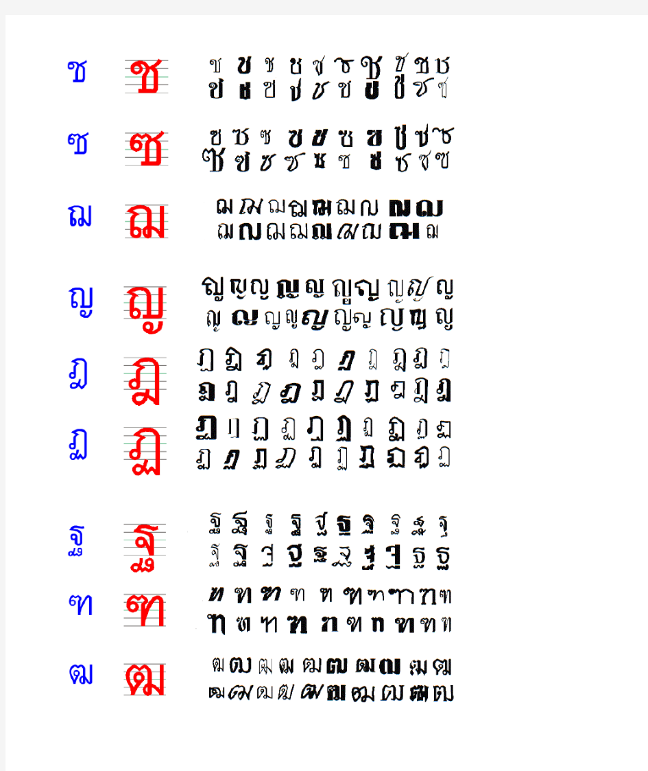 泰语艺术字