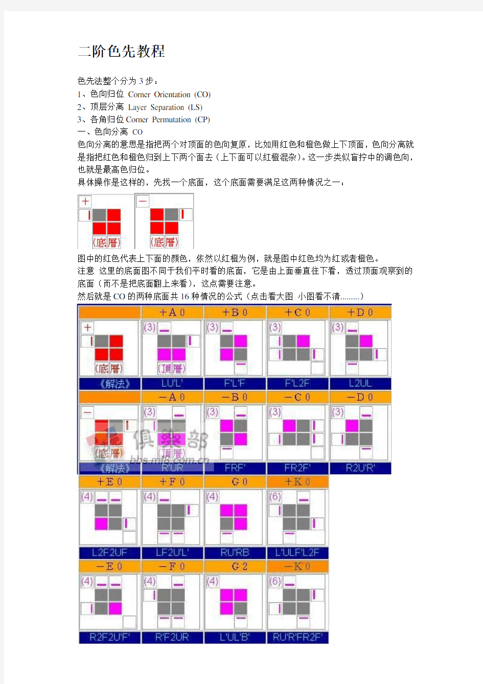 二阶魔方色先教程