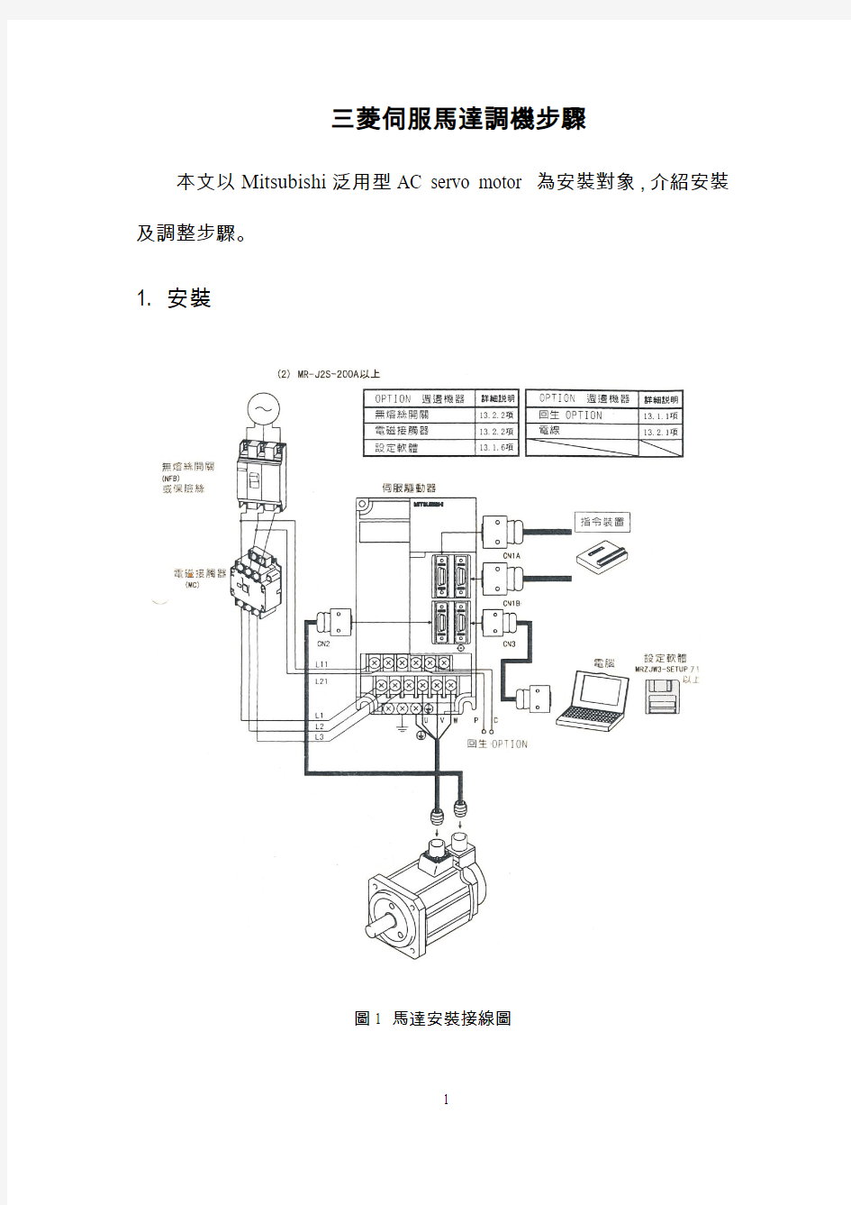 三菱伺服马达调机步骤