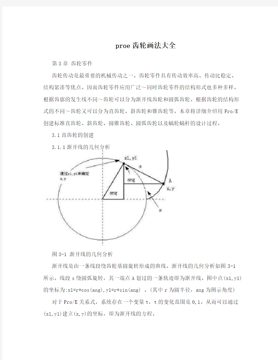 proe齿轮画法大全