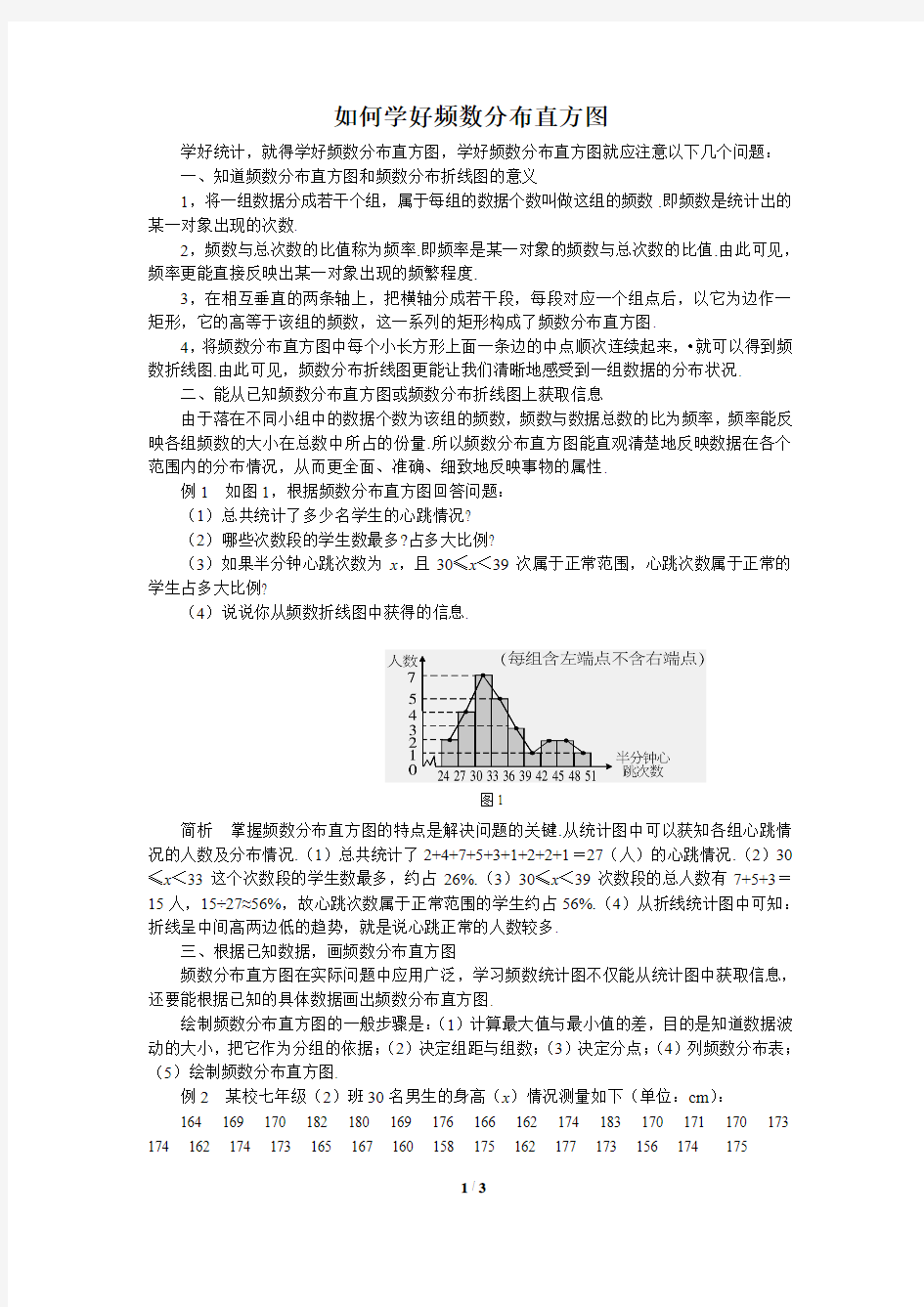 如何学好频数分布直方图