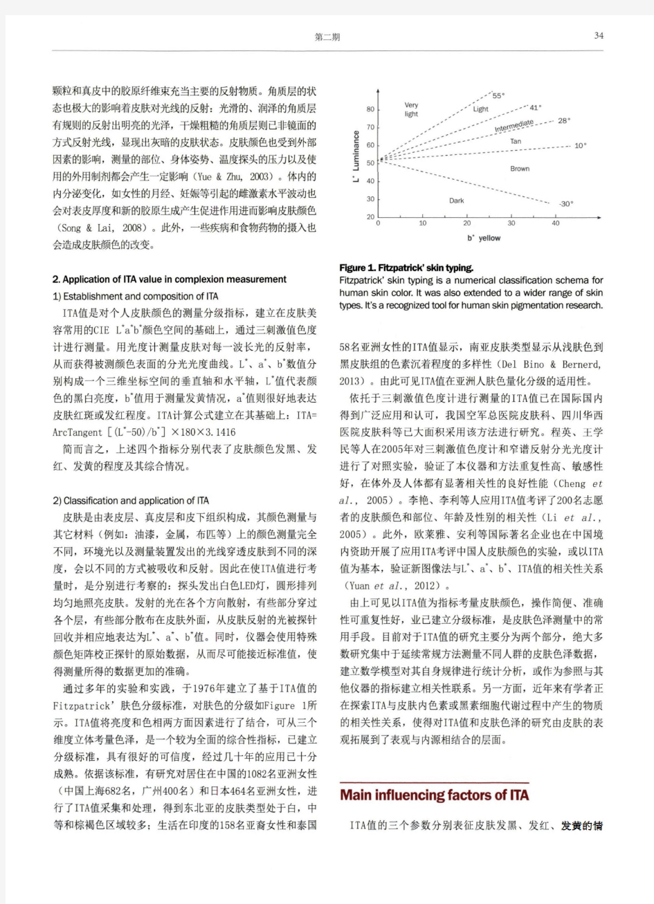 基于ITA值的皮肤颜色影响因素分析