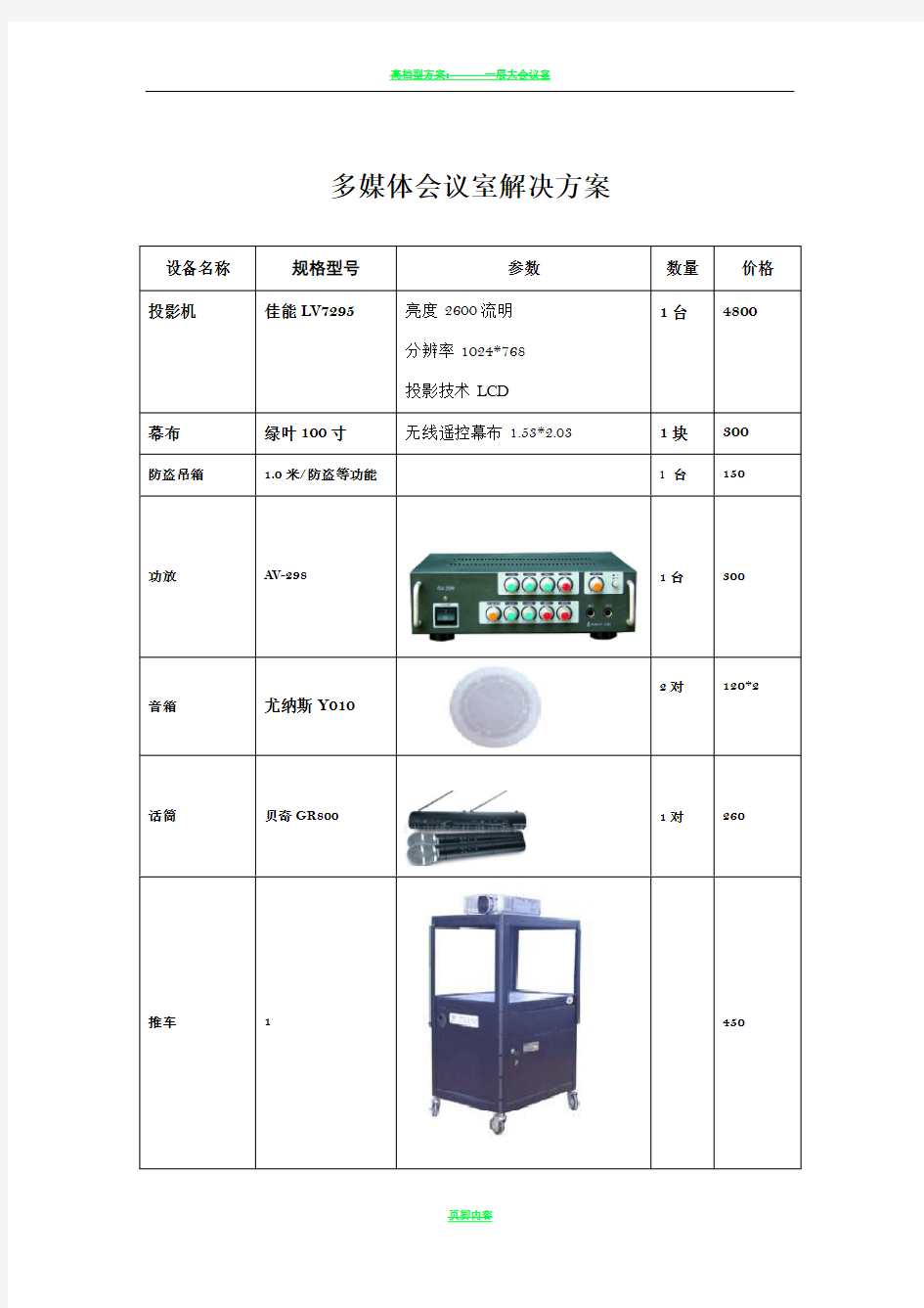 多媒体会议室解决方案1