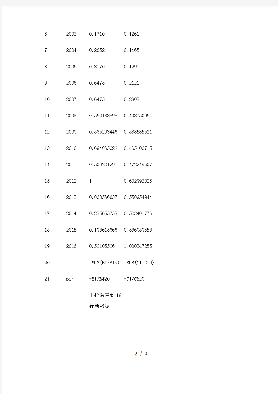 Excel,wps中熵值法、熵权法、指标赋权、权重计算。