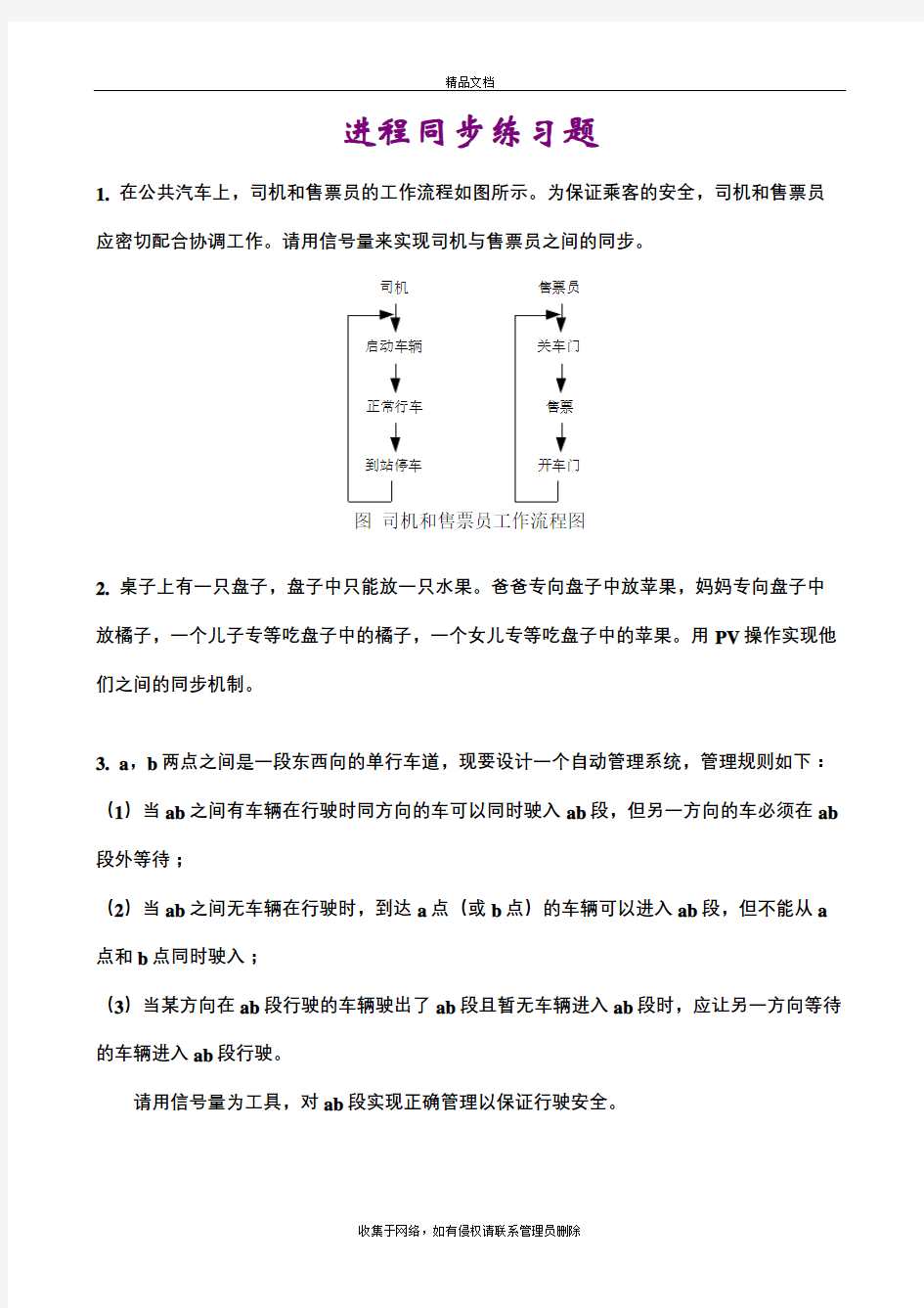 进程同步典型例题(操作系统)知识讲解