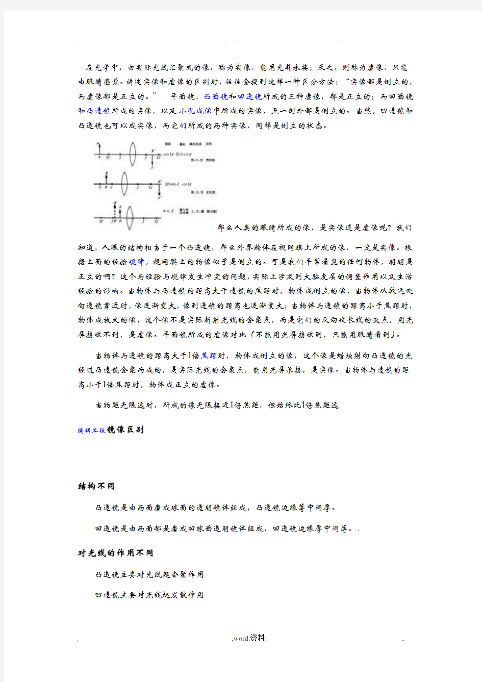 凸透镜成像规律