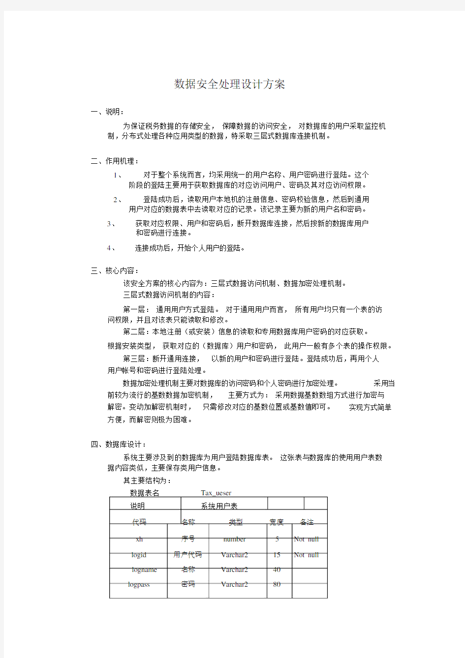 数据安全设计处理方案