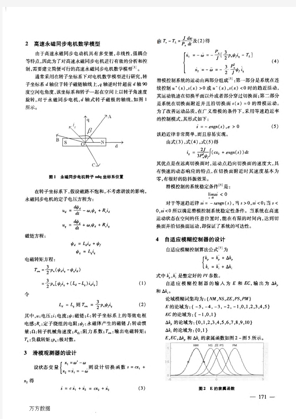 高速永磁同步电机智能控制技术的仿真