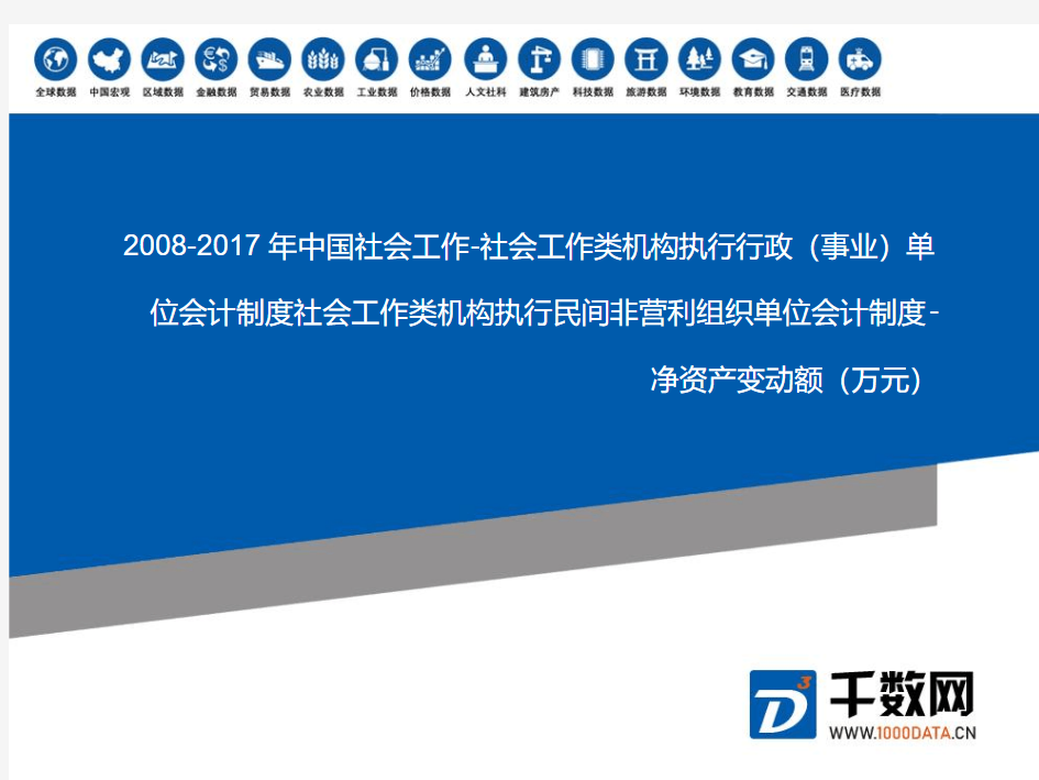 中国民政数据库-社会工作类机构执行民间非营利组织单位会计制度-净资产变动额(万元)