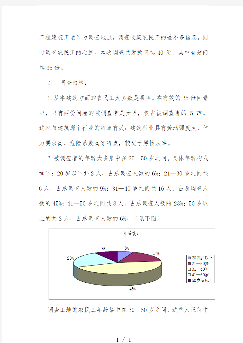 关于工程工地农民工的调查报告