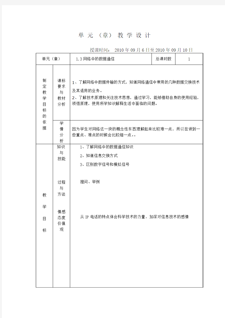 1.3网络中的数据通信