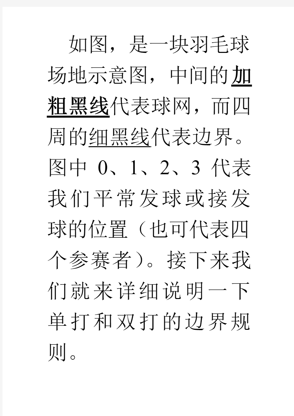 羽毛球场地规则详解--不看后悔!!!