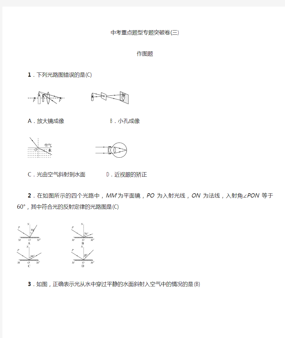 中考物理复习专题突破卷(三)