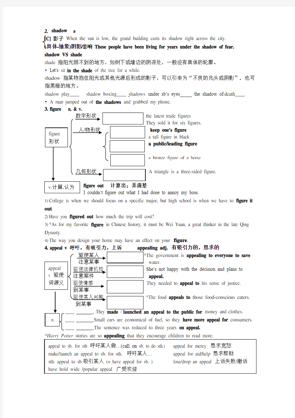 高二英语人教版选修六第一单元学案设计+答案